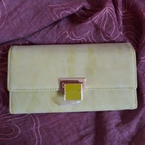 Lime Green Wallet Roomy Clutch Compartments